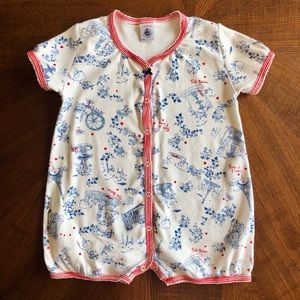 Petit Bateau 24M Paris themed Onesie / Romper